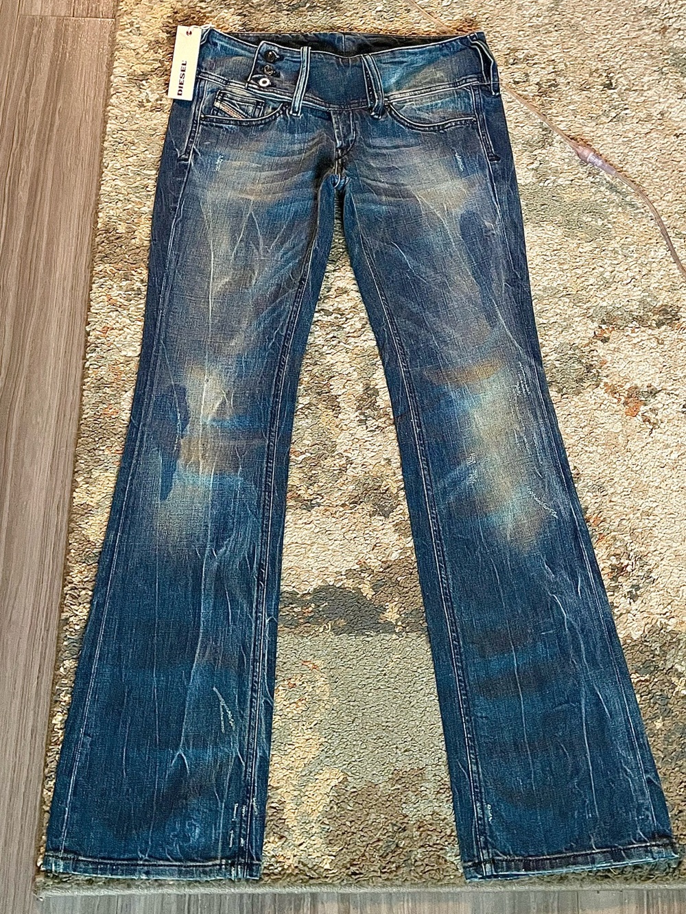 Diesel Made in Italy Cherock Low Rise Bootcut Jeans W29 L32 NWT Y2K - Picture 3 of 13